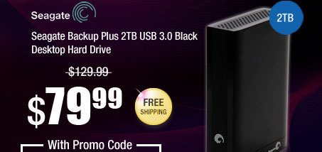 Seagate Backup Plus 2TB USB 3.0 Black Desktop Hard Drive