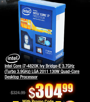 Intel Core i7-4820K Ivy Bridge-E 3.7GHz (Turbo 3.9GHz) LGA 2011 130W Quad-Core Desktop Processor