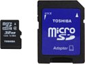 Toshiba 32GB Micro SDHC Flash Card With Adapter Model PFM032U-1DCK 