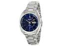 Seiko SMY121 Men's Stainless Steel Blue Dial Kinetic Casual Analog Watch
