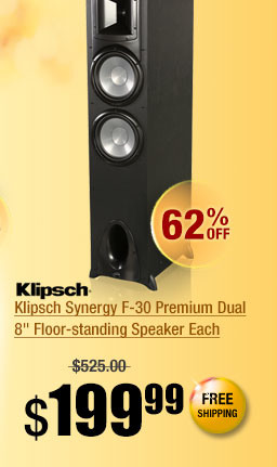 Klipsch Synergy F-30 Premium Dual 8 inch Floor-standing Speaker Each