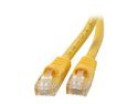 Coboc 1ft.24AWG Snagless Cat 5e Yellow Color 350MHz UTP Ethernet Stranded Copper Patch cord