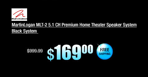 MartinLogan MLT-2 5.1 CH Premium Home Theater Speaker System Black System