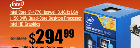 Intel Core i7-4770 Haswell 3.4GHz LGA 1150 84W Quad-Core Desktop Processor Intel HD Graphics