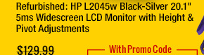 refurbished: hp l2045w black-silver 20.1" 5ms widescreen lcd monitor