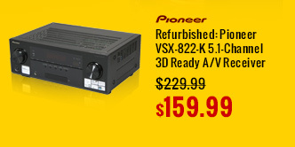 refurbished: pioneer vsx-822-k 5.1-channel 3d ready a/b receiver