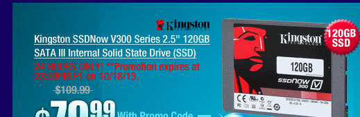 Kingston SSDNow V300 Series 2.5 inch 120GB SATA III Internal Solid State Drive (SSD)