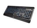 AZIO Large Print Tri-Color Illuminated Keyboard KB505U Black 104 Normal Keys USB Wired Ergonomic Keyboard 