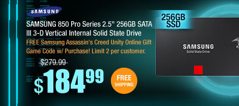 SAMSUNG 850 Pro Series 2.5" 256GB SATA III 3-D Vertical Internal Solid State Drive