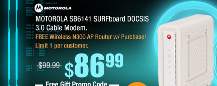 MOTOROLA SB6141 SURFboard DOCSIS 3.0 Cable Modem