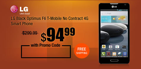 LG Black Optimus F6 T-Mobile No Contract 4G Smart Phone 