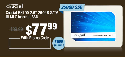 Crucial BX100 2.5" 250GB SATA III MLC Internal Solid State Drive