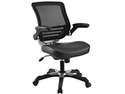 Edge Office Chair with Mesh Back and Black Leatherette Seat 
