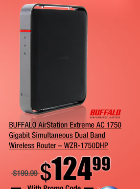 BUFFALO AirStation Extreme AC 1750 Gigabit Simultaneous Dual Band Wireless Router  WZR-1750DHP