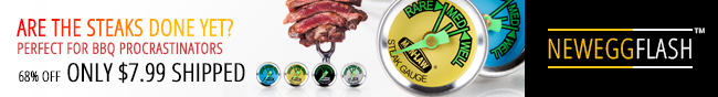 NEWEGG FLASH - ARE THE STEAKS DONE YET? PERFECT FOR BBQ PROCRASTINATORS. 68% OFF. ONLY $7.99 SHIPPED.