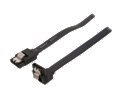 Rosewill 18" Serial ATA Black Flat Cable w/ Locking Latch Support 3 Gbps, 1.5 Gbps transfer rate Model RC-18"-SA2-90-BK 