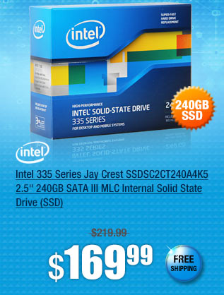 Intel 335 Series Jay Crest SSDSC2CT240A4K5 2.5 inch 240GB SATA III MLC Internal Solid State Drive (SSD)