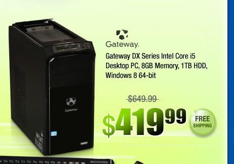 Gateway DX Series Intel Core i5 Desktop PC, 8GB Memory, 1TB HDD, Windows 8 64-bit