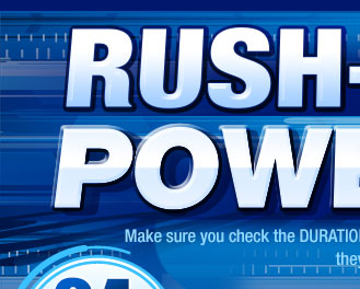 RUSH-HOUR POWERSALE. Make sure you check the DURATION of these time-limited deals & grab'em as soon as you can…they'll be gone before you know it! 