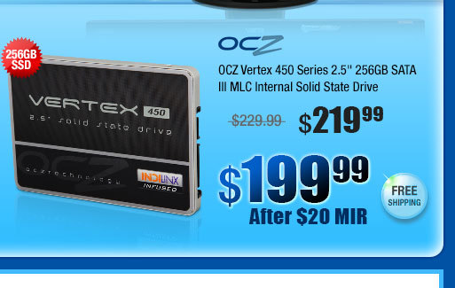 OCZ Vertex 450 Series 2.5" 256GB SATA III MLC Internal Solid State Drive