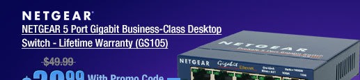 NETGEAR 5 Port Gigabit Business-Class Desktop Switch - Lifetime Warranty (GS105)