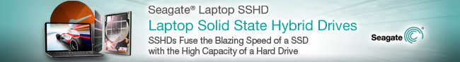 Seagate Laptop SSHD. Laptop Solid State Hybrid Drives. SSHDs Fuse the Blazing Speed of a SSD with the High Capacity of a Hard Drive.
