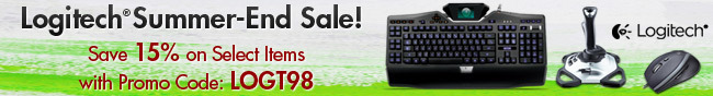 Logitech Summer-End Sale! Save 15% on Select Items with Promo Code: LOGT98.