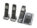 Panasonic KX-TG7643M 1.9 GHz Digital DECT 6.0 Link to Cell via Bluetooth Cordless Phone with Integrated Answering Machine and 3 Handsets