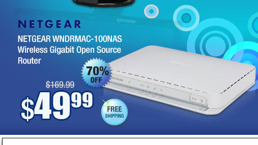 NETGEAR WNDRMAC-100NAS Wireless Gigabit Open Source Router