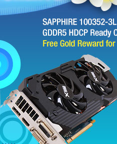 SAPPHIRE 100352-3L Radeon HD 7950 3GB 384-bit GDDR5 HDCP Ready CrossFireX Support Video Card