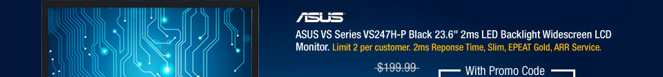 ASUS VS Series VS247H-P Black 23.6" 2ms LED Backlight Widescreen LCD Monitor