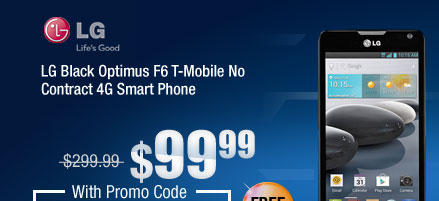 LG Black Optimus F6 T-Mobile No Contract 4G Smart Phone 