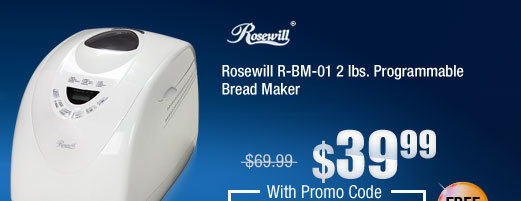 Rosewill R-BM-01 2 lbs. Programmable Bread Maker 