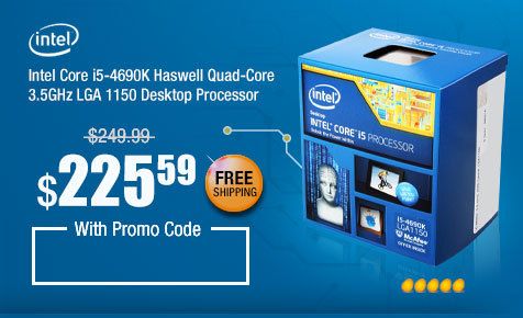 Intel Core i5-4690K Haswell Quad-Core 3.5GHz LGA 1150 Desktop Processor