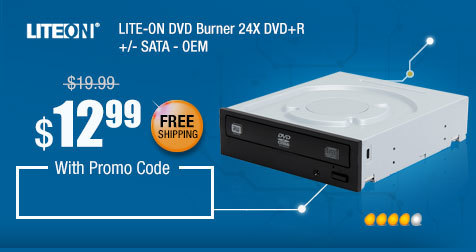 LITE-ON DVD Burner 24X DVD+R +/- SATA - OEM
