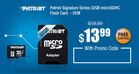 Patriot Signature Series 32GB microSDHC Flash Card  - OEM 