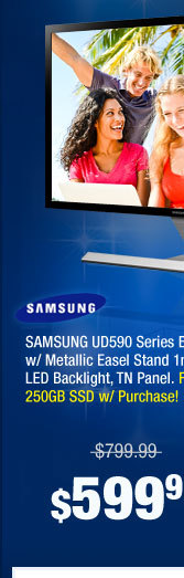 SAMSUNG UD590 Series Black 28" UHD Monitor w/ Metallic Easel Stand 1ms 4K HDMI Widescreen LED Backlight, TN Panel
