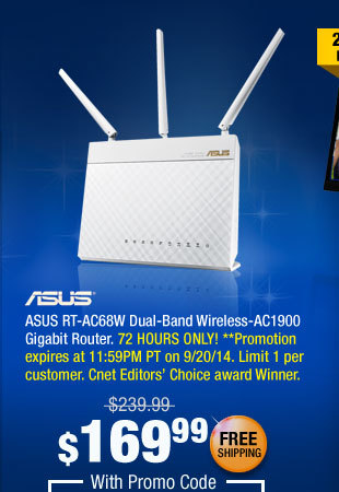 ASUS RT-AC68W Dual-Band Wireless-AC1900 Gigabit Router