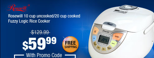 Rosewill 10 cup uncooked/20 cup cooked Fuzzy Logic Rice Cooker 