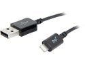 PQI MFi Certified, Apple approved, Black 1.3 ft. Lightning Connector to USB Cable compatible with the newest iOS 7.1 and beyond - Charge and Sync Cable 