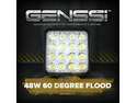 Genssi 48W LED Flood Light Off Road 4x4 Flood 60 Degree Work Light