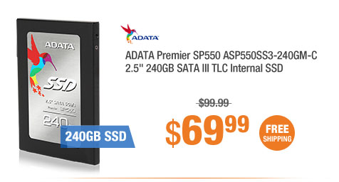 ADATA Premier SP550 ASP550SS3-240GM-C 2.5" 240GB SATA III TLC Internal SSD