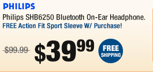 Philips SHB6250 Bluetooth On-Ear Headphone