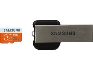 SAMSUNG 32GB microSDHC Flash Card With USB 2.0 Reader
