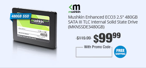 Mushkin Enhanced ECO3 2.5" 480GB SATA III TLC Internal Solid State Drive (MKNSSDE3480GB)
