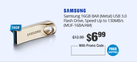 Samsung 16GB BAR (Metal) USB 3.0 Flash Drive, Speed Up to 130MB/s (MUF-16BA/AM)