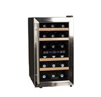 Koldfront 18 Bottle Dual Zone Stainless Steel Wine Cooler