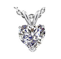 2.00 cttw Heart Shaped Diamond Pendant Necklace