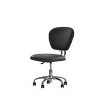 Mid-Back Faux Leather Mesh Seat Office Chair, Black