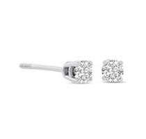 14K White Gold Diamond Stud Earrings (2 Options)